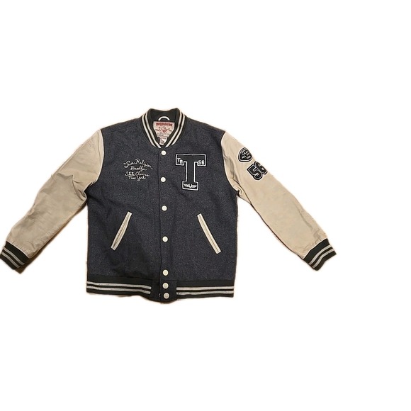 True Religion Other - True Religion Richie Men's XXXL Letterman Varsity Jacket Brooklyn Braves Gray